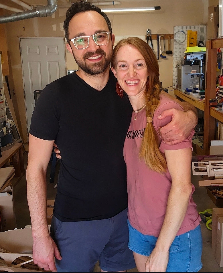 Josh and Kirtley together in their workshop